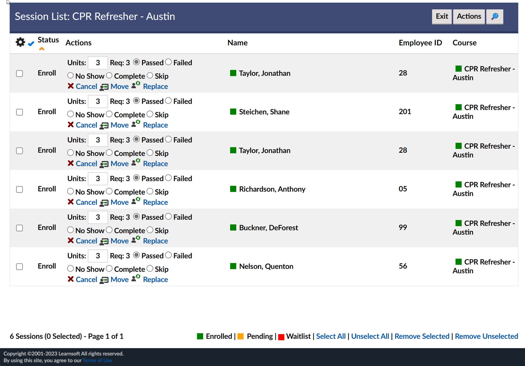 How to manage course rosters